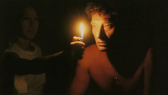 Nathalie Baye et Johnny Hallyday dans le film Dtective ralis par Jean-Luc Godard en 1985