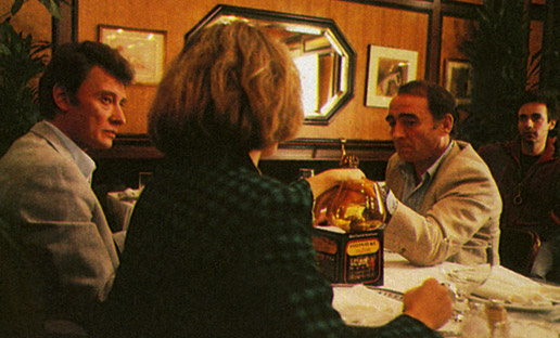 Nathalie Baye, Johnny Hallyday et Claude Brasseur dans le film Dtective ralis par Jean-Luc Godard en 1985