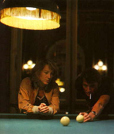 Nathalie Baye et Johnny Hallyday dans le film Dtective ralis par Jean-Luc Godard en 1985