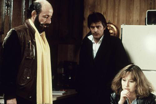Bertrand Blier, Alain Delon et Nathalie Baye sur le tournage du film Notre histoire